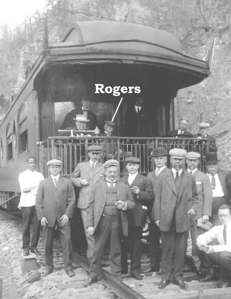 Rogers on board train