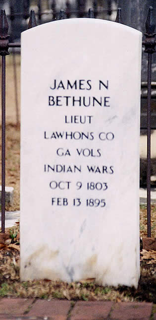 James Bethune headstone