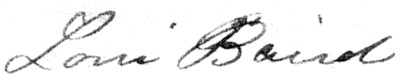 Loui Baird signature