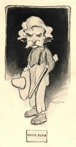 Twain as Huck by Fred Lewis
