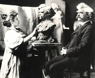 Clemens being sculpted