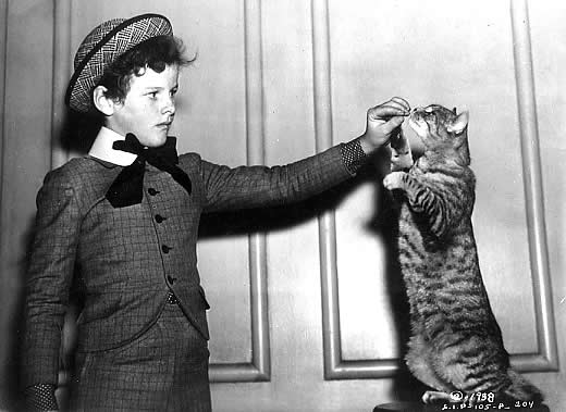 Tommy Kelly and the cat