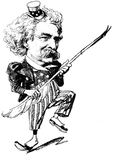 Mark Twain and his quill