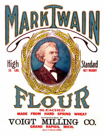 Mark Twain flour sack