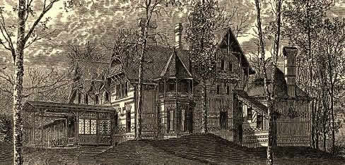 Pen & ink sketch of Hartford house