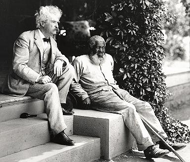 Twain & John Lewis on porch
